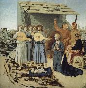 Piero della Francesca The Nativity painting